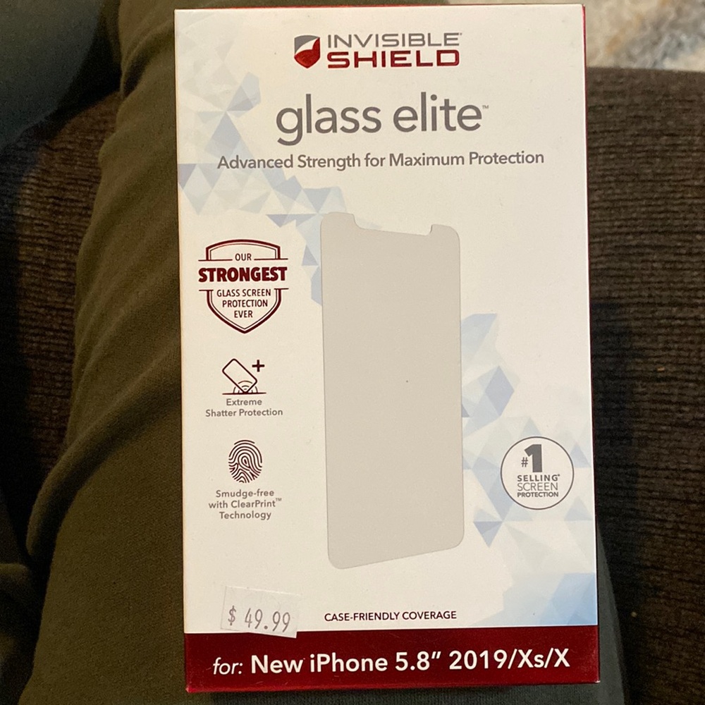 Zagg Invisible Shield Glass Elite,  New Iphone 5.8" 2019/Xs/X